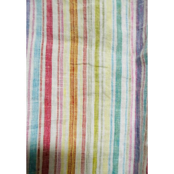 Motherhood Maternity Women Linen Top Blouse V-Neck Sleeveless Stripe Pink New - Picture 6 of 9